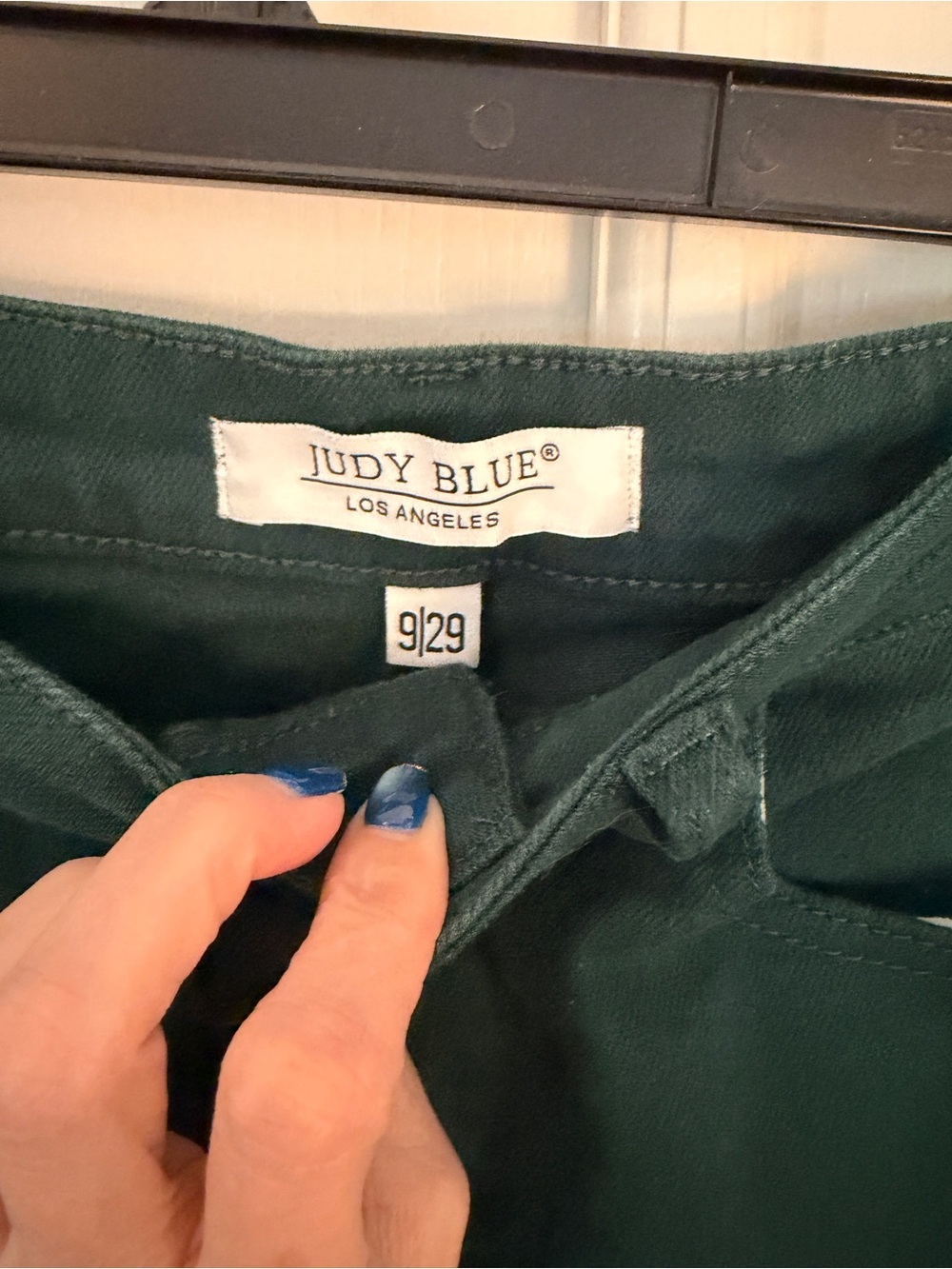 JUDY BLUE 9/29 Dark Green Wide Leg Crop Jeans - Picture 4 of 13